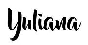  What font is written, "Yuliana"?