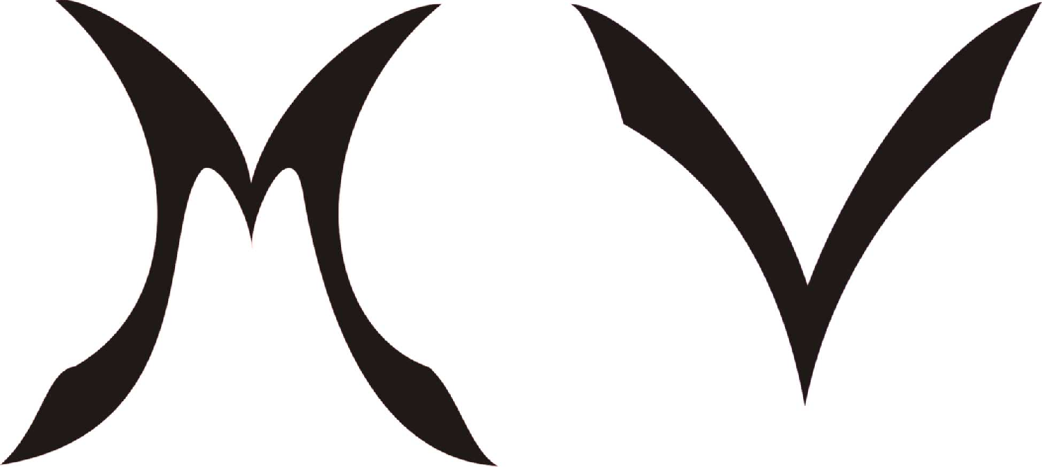 help M V are the  principal letters Font sample to identify the typeface on WhatFontIs