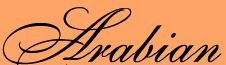 Arabian Font sample to identify the typeface on WhatFontIs