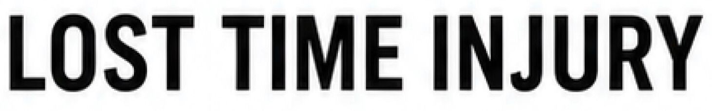 LOST TIME INJURY Font sample to identify the typeface on WhatFontIs