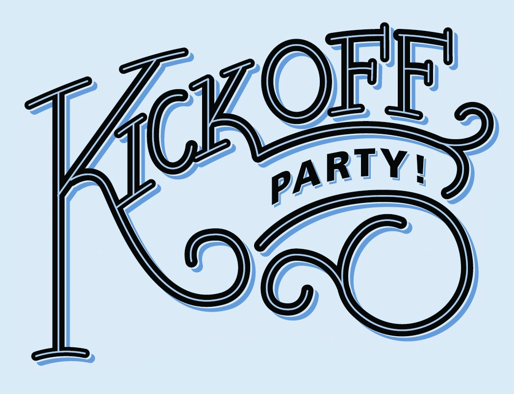 Kickoff Party Font Font sample to identify the typeface on WhatFontIs