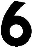 number 6 Font sample to identify the typeface on WhatFontIs