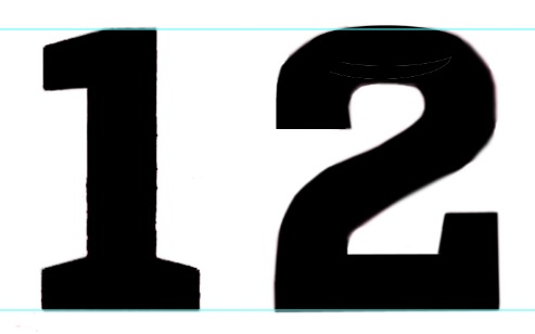 numerals 1 and 2 Font sample to identify the typeface on WhatFontIs