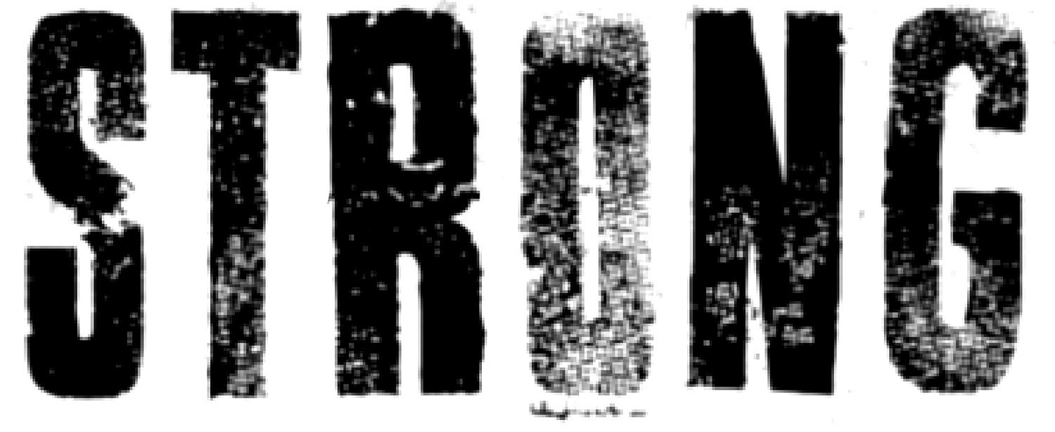 STRONG Font sample to identify the typeface on WhatFontIs