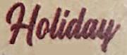 Holiday script font