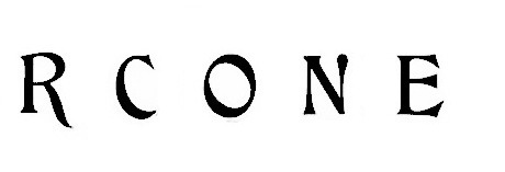 R C O N E Font sample to identify the typeface on WhatFontIs