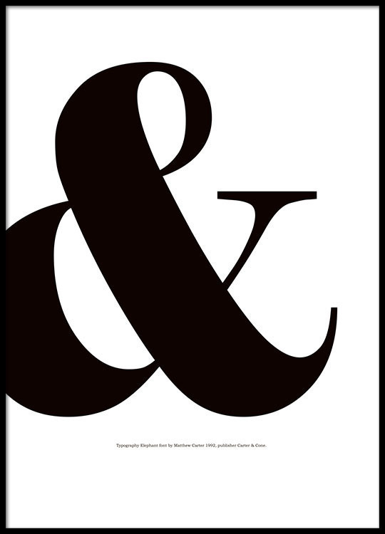 “&” symbol on a Desenio poster