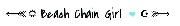 Font of beach chain girl