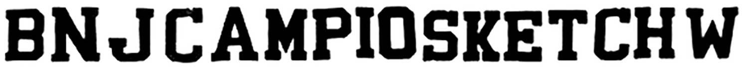 BNJCAMPIOSKEHW Font sample to identify the typeface on WhatFontIs