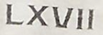 Roman Numerals 67