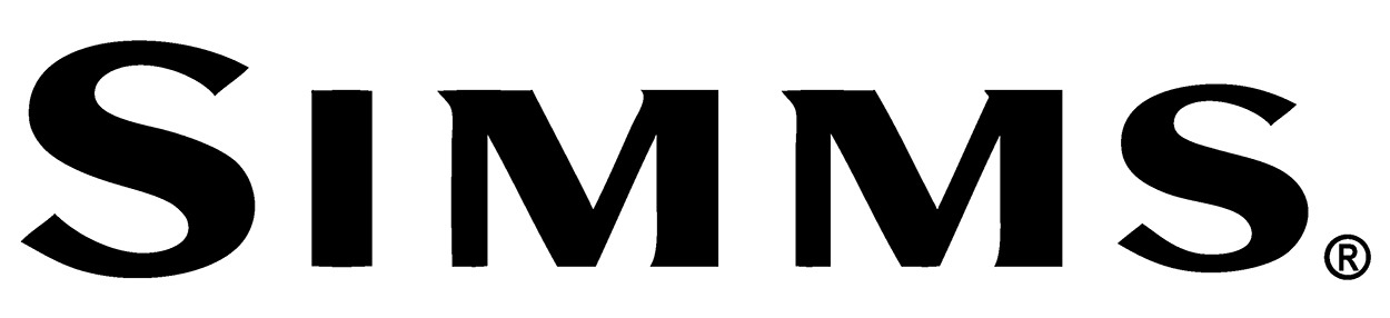 SIMMS fishing logo font type