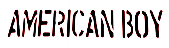 AMERICAN BOY Font sample to identify the typeface on WhatFontIs