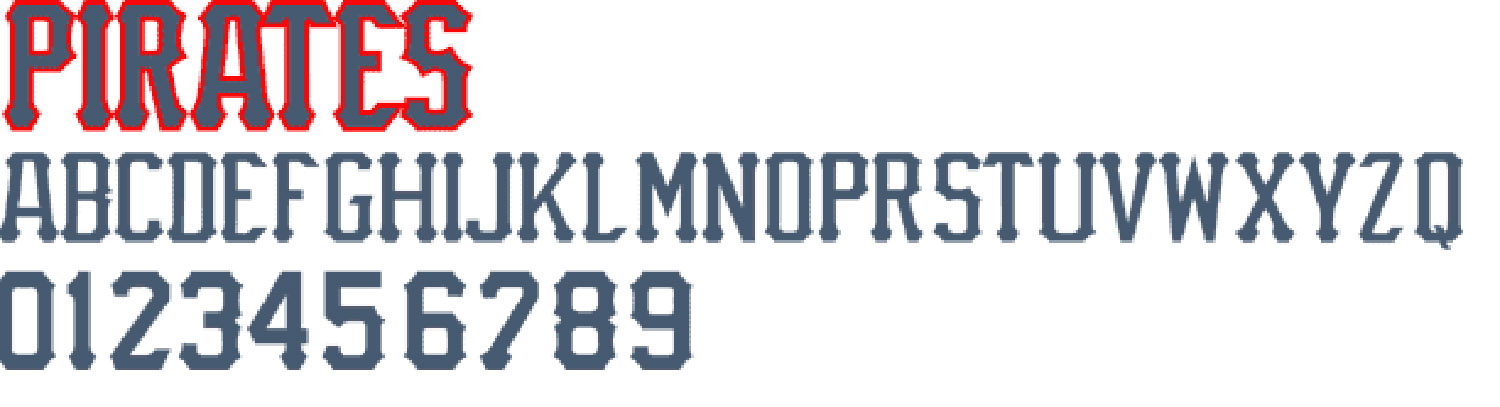 PIRATES Font sample to identify the typeface on WhatFontIs