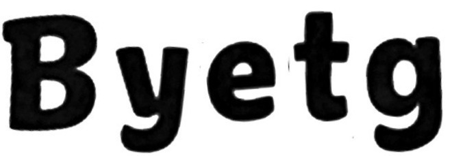 Byetg Font sample to identify the typeface on WhatFontIs