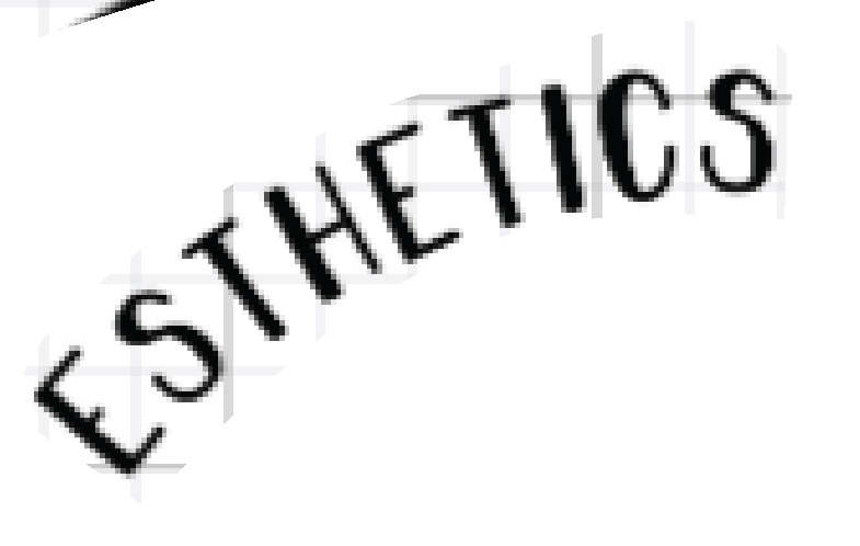 ESTHETICS Font sample to identify the typeface on WhatFontIs
