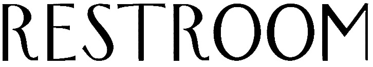 RESTROOM Font sample to identify the typeface on WhatFontIs