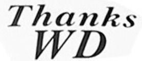 Thanks WD font