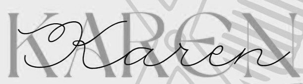 Karen Font sample to identify the typeface on WhatFontIs