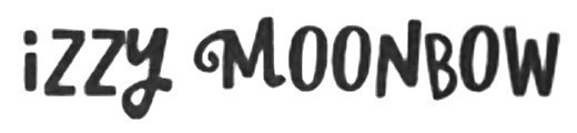 IZZY MOONBOW Font sample to identify the typeface on WhatFontIs