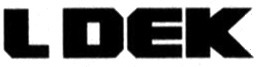 LDEK Font sample to identify the typeface on WhatFontIs