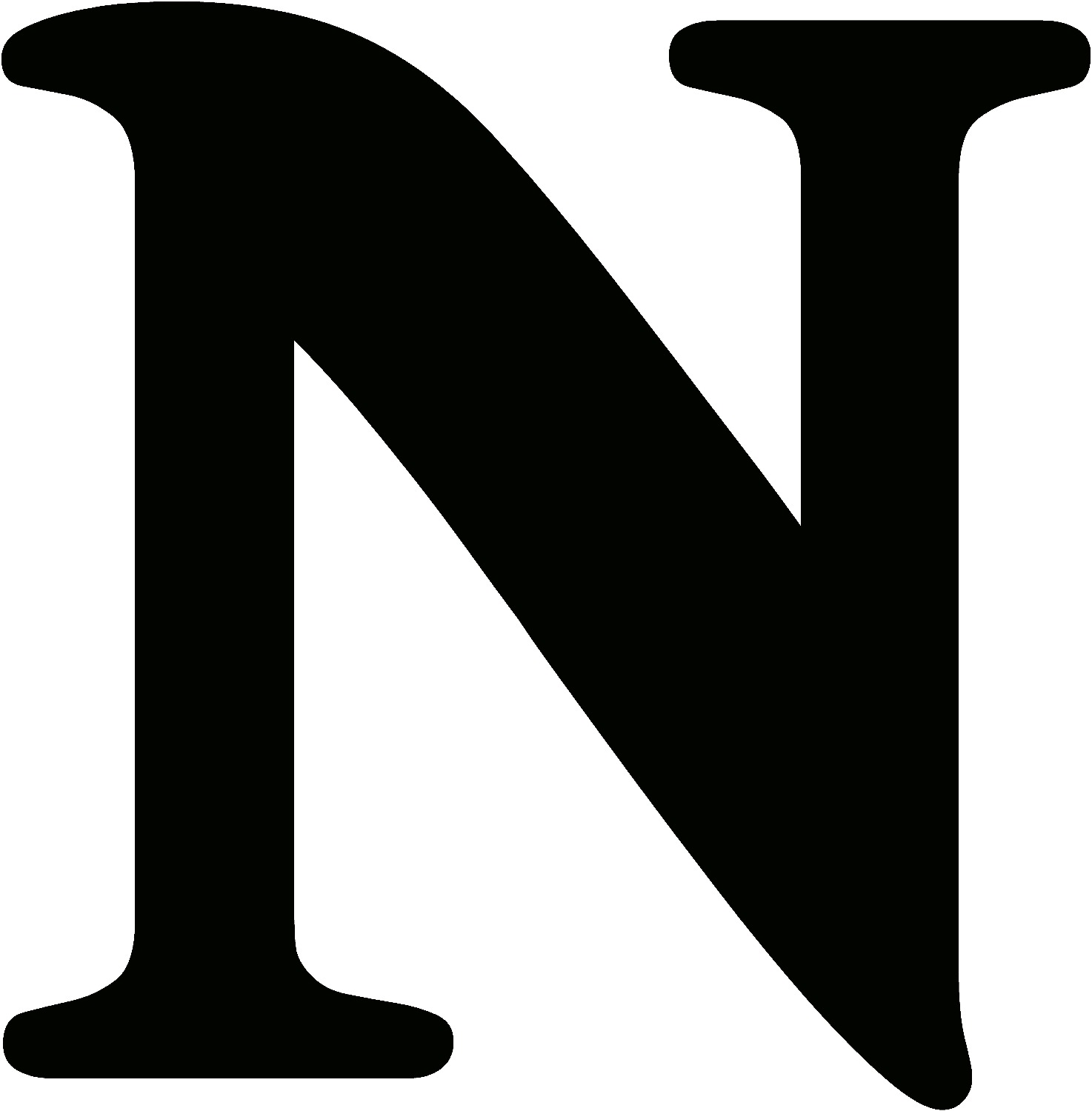 N Font sample to identify the typeface on WhatFontIs