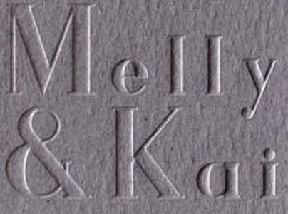 Serif Font Emboss