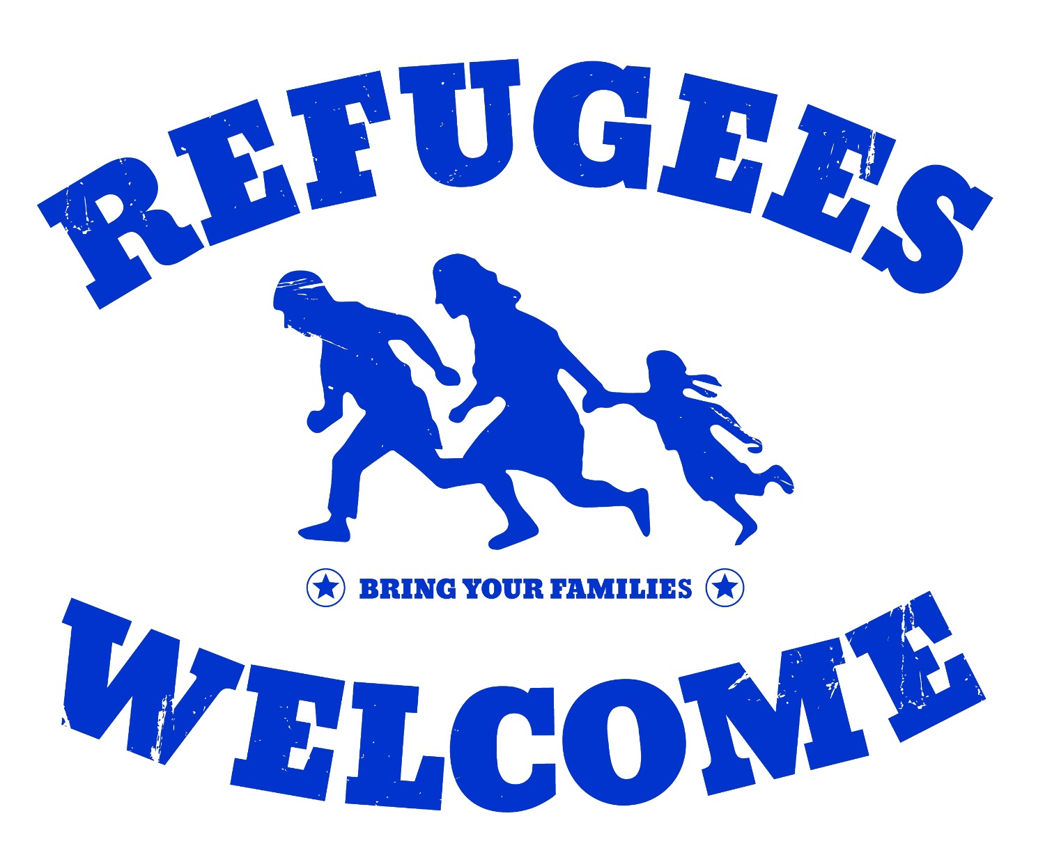 Refugees Welcome Font sample to identify the typeface on WhatFontIs