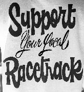 Looking for the font for "Support", "Racetrack"