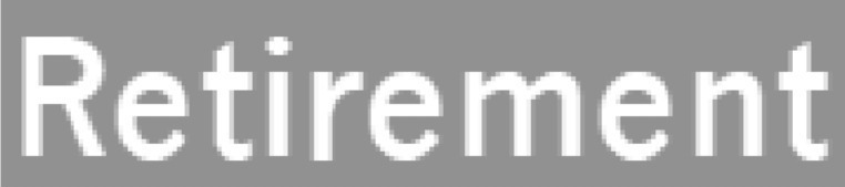 Retirement Font sample to identify the typeface on WhatFontIs