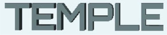 TEMPLE Font sample to identify the typeface on WhatFontIs