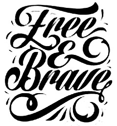 Free & Brave Font sample to identify the typeface on WhatFontIs