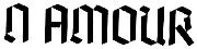 NAMOUR gothic-ish segmented font