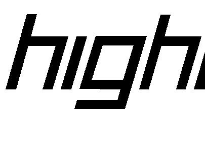 high Font sample to identify the typeface on WhatFontIs