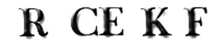 RCEKF Font sample to identify the typeface on WhatFontIs