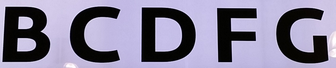 BCDFG - new signs at the Vienna Airport (VIE) Font sample to identify the typeface on WhatFontIs