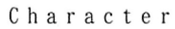 Font for character's presentation Font sample to identify the typeface on WhatFontIs