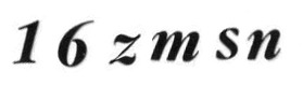 16zmsn Font sample to identify the typeface on WhatFontIs