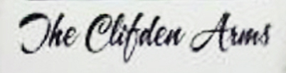 The Clifden Arms Font sample to identify the typeface on WhatFontIs