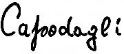 Font scritta "Capodagli" Font sample uploaded by RomeoRetz to identify the typeface on WhatFontIs