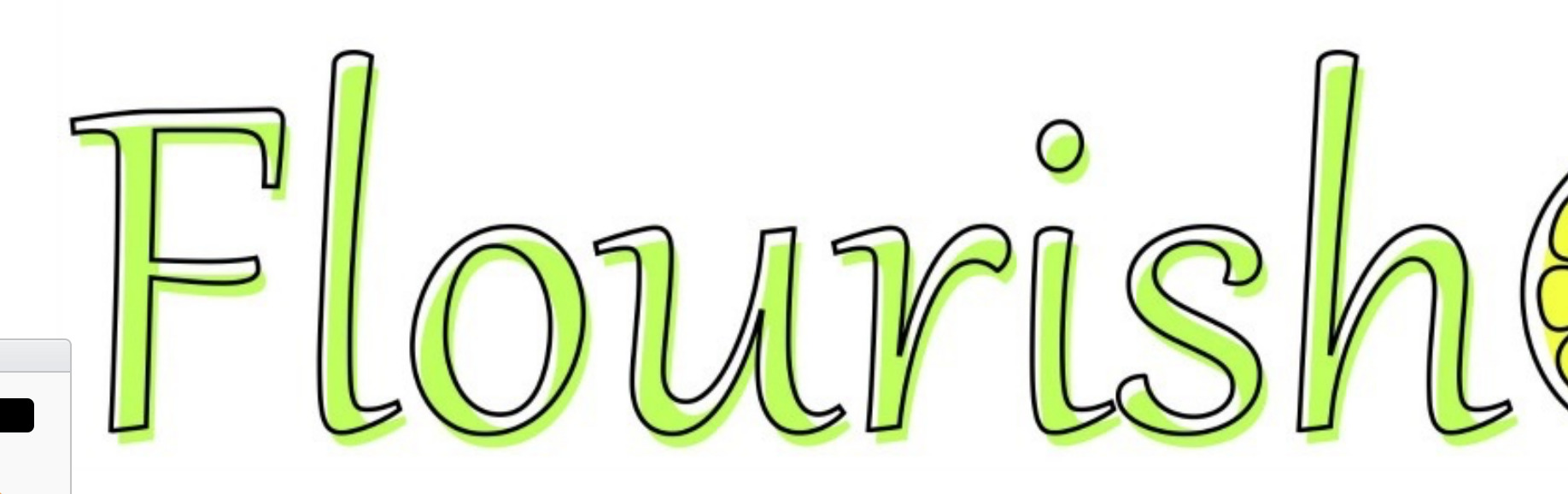 Flourish logo Font sample to identify the typeface on WhatFontIs