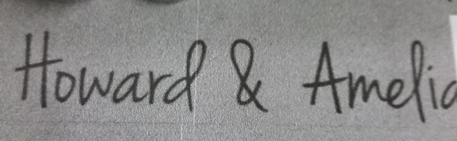 Howard & Amelia Font sample to identify the typeface on WhatFontIs