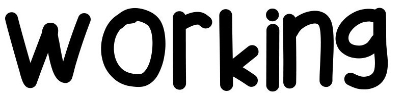 working Font sample to identify the typeface on WhatFontIs