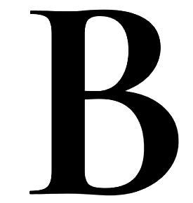 B from an old logo