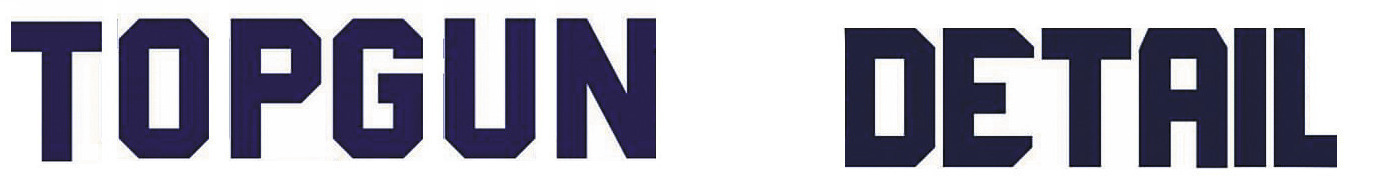 Top Gun Font sample to identify the typeface on WhatFontIs