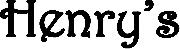 Henry's logo font Font sample uploaded by tomadies to identify the typeface on WhatFontIs