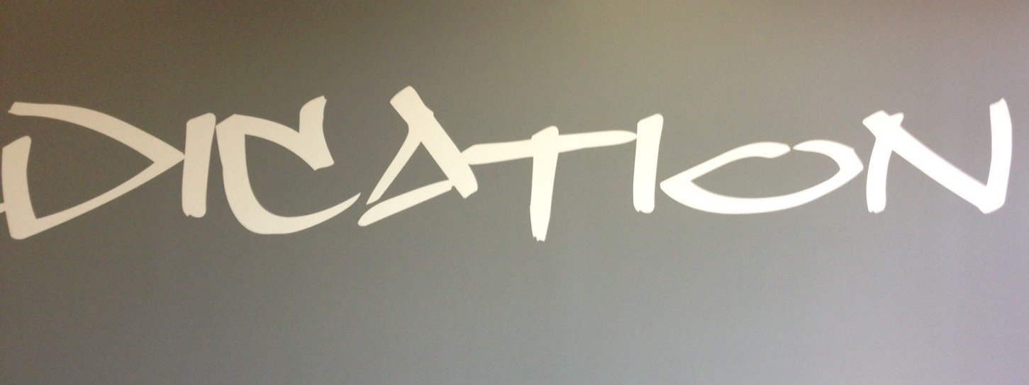 DICATION Font sample to identify the typeface on WhatFontIs