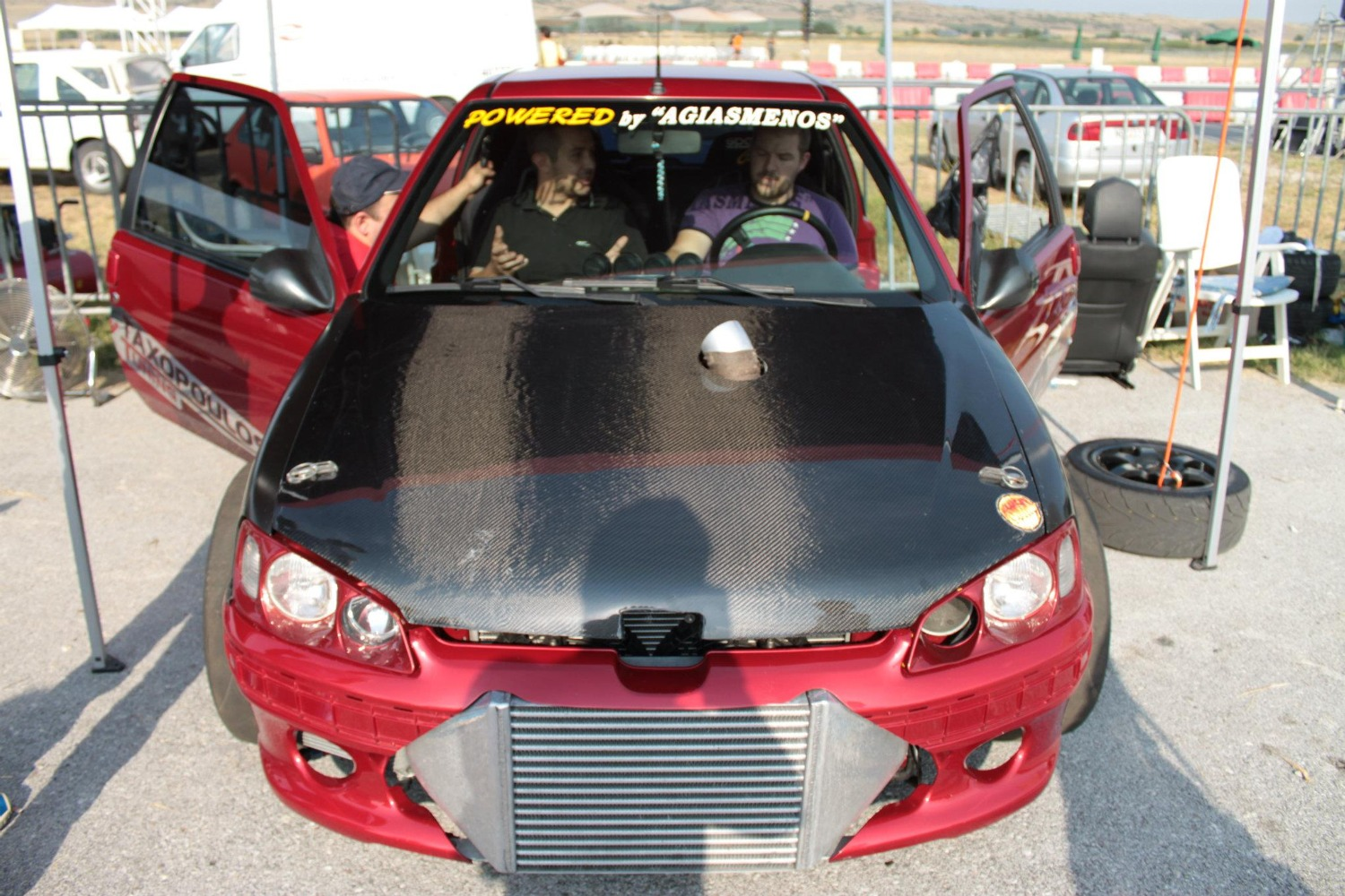 POWERED by AGIASMENOS Font sample to identify the typeface on WhatFontIs