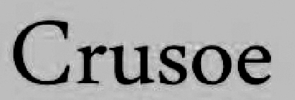Crusoe Font sample to identify the typeface on WhatFontIs