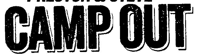 CAMP OUT Font sample to identify the typeface on WhatFontIs