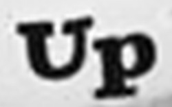 UP Font sample to identify the typeface on WhatFontIs